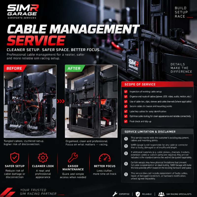 SIM RACING CABLING ORGANISATION & MANAGEMENT SERVICE